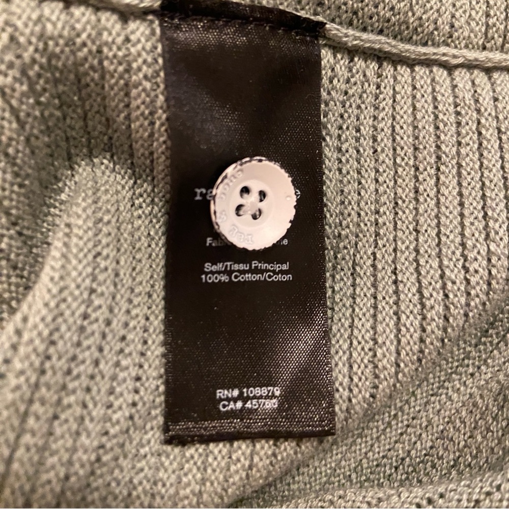 $225 Rag & Bone Lewis Knitwear Polo Sage Green - Picture 9 of 9